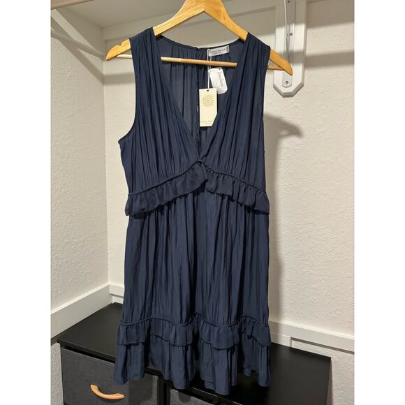 $425 NWT Ramy Brook Women's Blue Merida Sleeveless Shift Dress size 8 - Picture 5 of 11